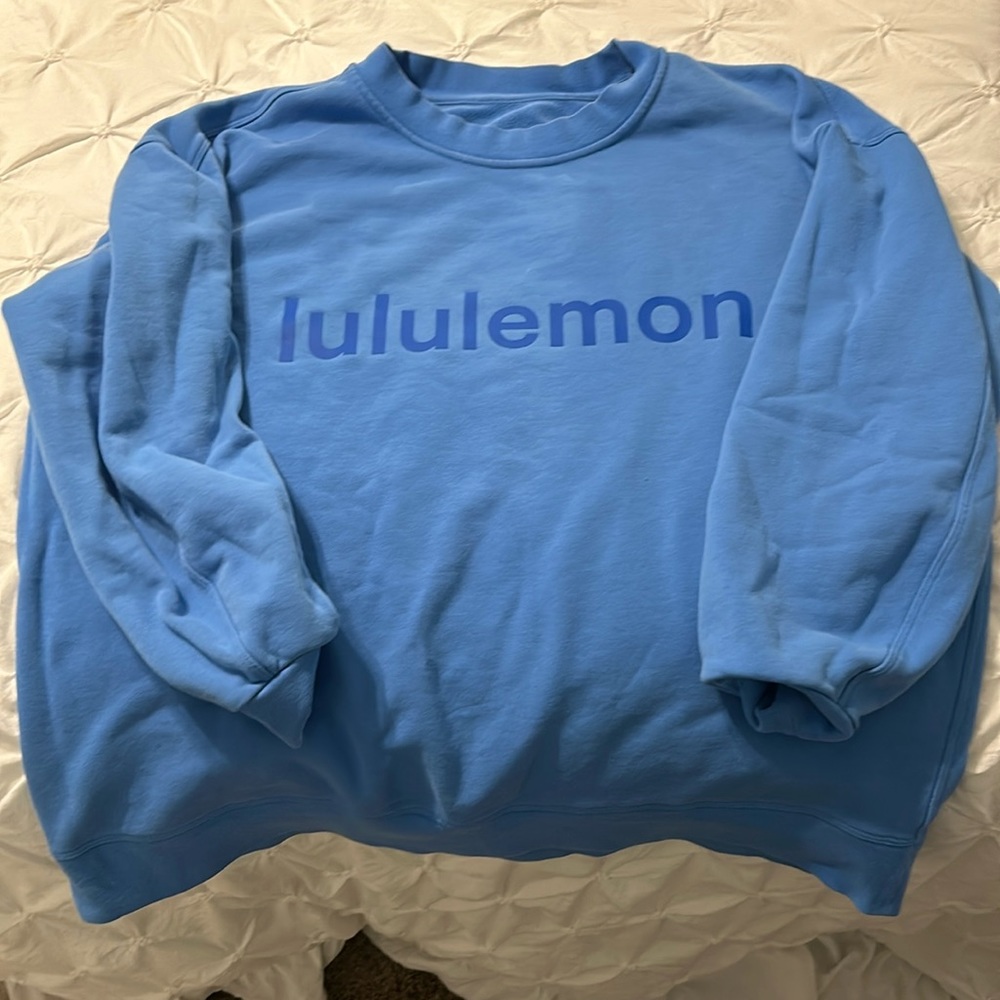 Blue Lululemon Crew Neck Oversized, Size 8